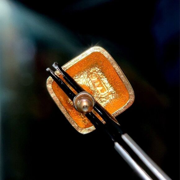 Swirl & Square Earrings - Picture 3 of 8